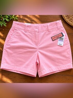 NWT Vineyard Vines Herringbone Everyday Shorts Pink  5” Inseam